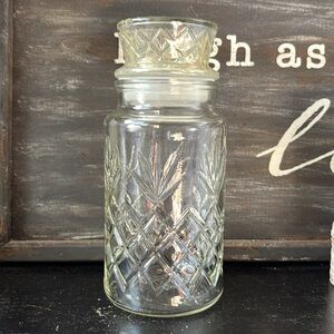 Vintage 1983 Clear Glass Mr Peanut jar